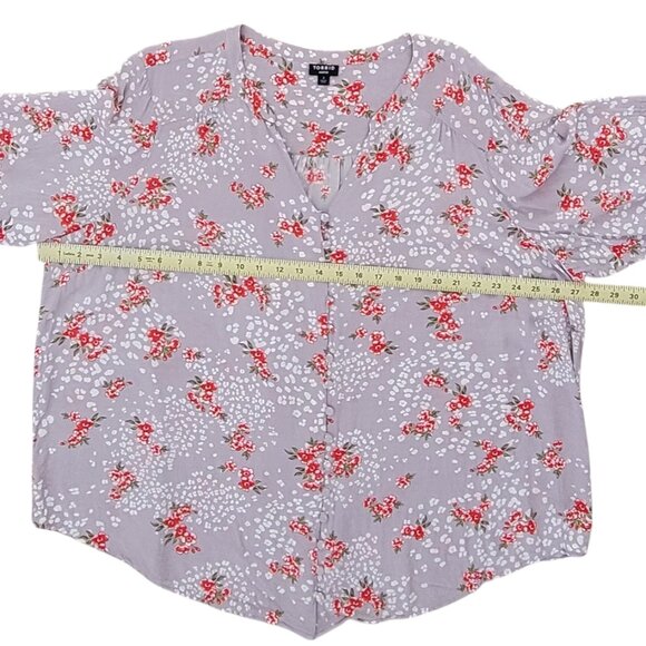 Torrid Bundle of 2 Flowy Boho Rayon Popover Peasant Tunic Tops Size 3X - Picture 13 of 16